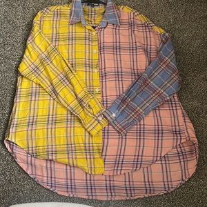 Fashion Nova plaid shirt Large